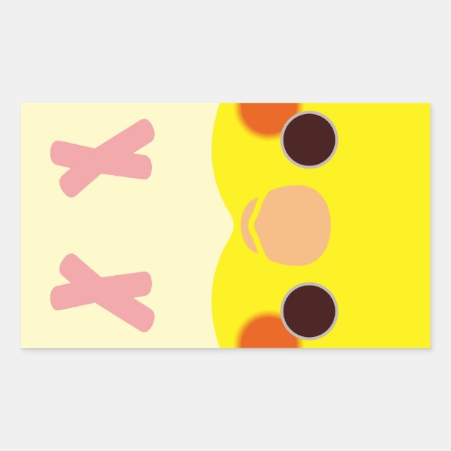 Lutino Cockatiel Rectangular Sticker (Front)