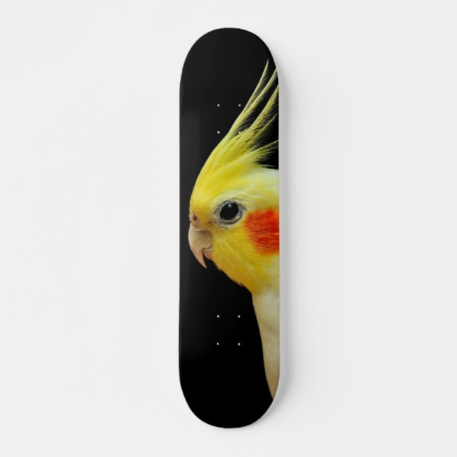Lutino Cockatiel Skateboard (Front)