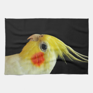 Lutino Cockatiel Tea Towel