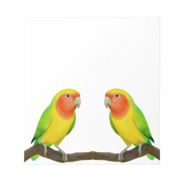 Lutino Lovebird Love Notepad (Front)
