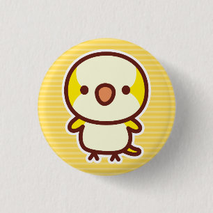 lutino Monk parakeet 3 Cm Round Badge