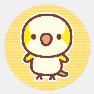 lutino Monk parakeet Classic Round Sticker