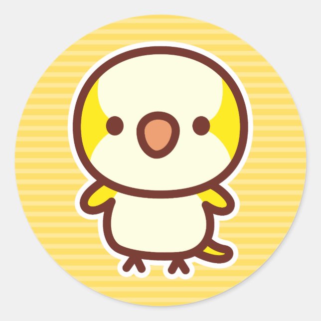 lutino Monk parakeet Classic Round Sticker (Front)
