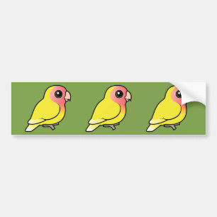 Lutino Peach-faced Lovebird Bumper Sticker