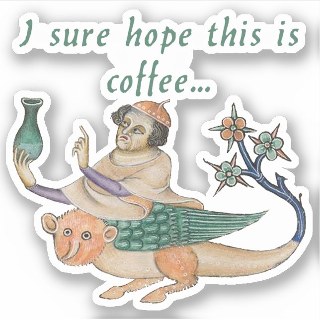 Luttrell Psalter "Coffee" Vinyl Stickers (Front)