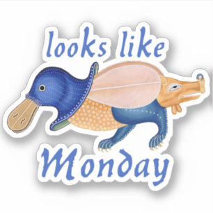 Luttrell Psalter Monday Vinyl Sticker