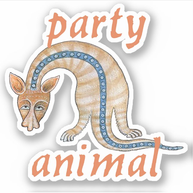 Luttrell Psalter "Party Animal" Vinyl Sticker (Front)