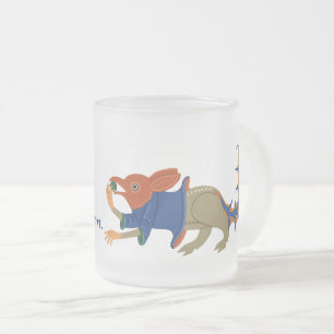 Luttrell Psalter "Squirrel" Frosted Glass Coffee Mug