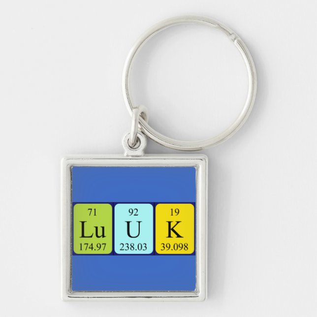Luuk periodic table name keyring (Front)
