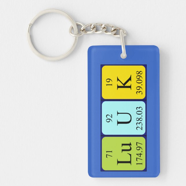Luuk periodic table name keyring (Front)