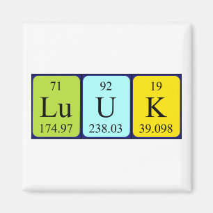 Luuk periodic table name magnet