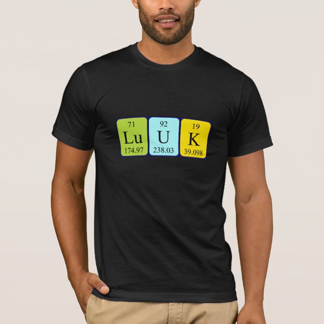 Luuk periodic table name shirt (Front)