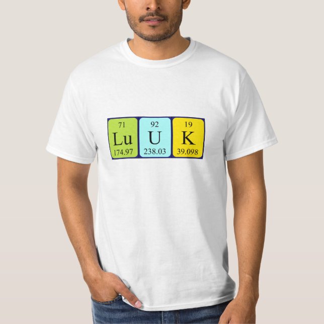 Luuk periodic table name shirt (Front)