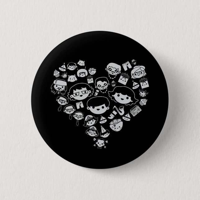 Luv 2 6 cm round badge (Front)