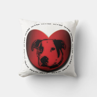 Luv-A-Bull American Bulldog Pit Bull Heart Cushion