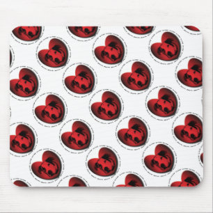 Luv-A-Bull American Bulldog Pit Bull Heart Mouse Mat