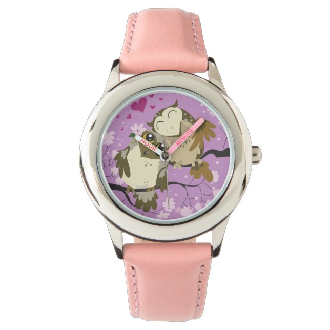 Luv Bird Owls wrist watch (Front)