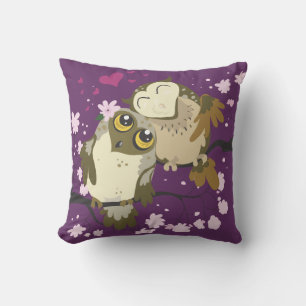 Luv Birds~ owl throw pillow
