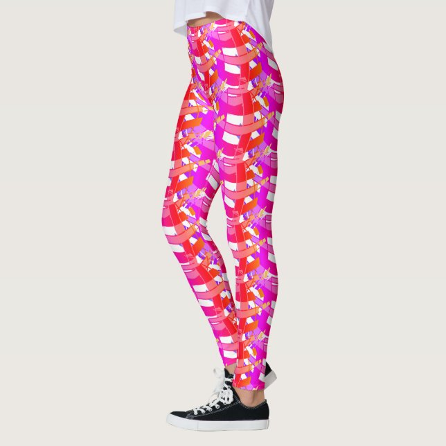 Luv my Pink - Abstract Yoga Lady Leggings (Left)