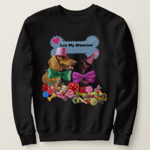 Luv My Weenies Black Sweatshirt Men/Women
