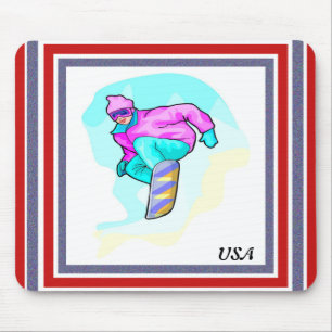 Luv to Snowboard - Mouse Mat