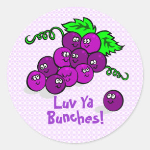Luv Ya Bunches! Classic Round Sticker