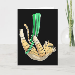 Luvaerialmal Aerial Cat Yoga , Small, Black Card