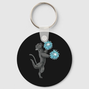 Luvcheermal Cheerleading Panther Cheerleader Cheer Key Ring