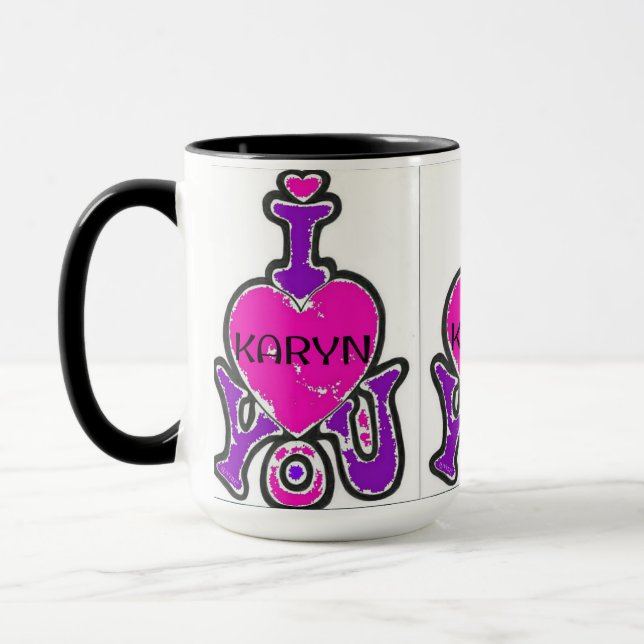 LUVMUG™ Karyn- LUVYBZ® Love Gifts Coffee Cup (Left)
