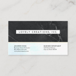 Lux   Black Marble Business Card