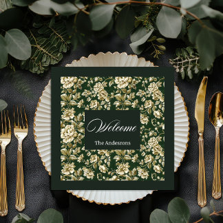 Lux Botanical Napkins Greenery Foliage in Pastels