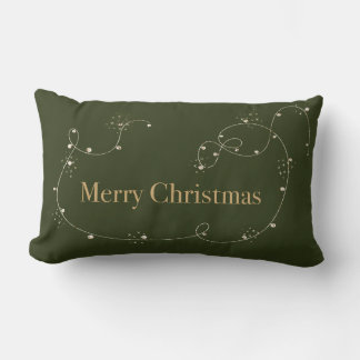Lux Christmas Sleigh Ride Lights Lumbar Cushion