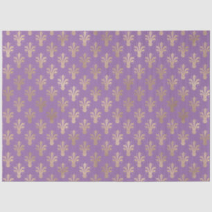 Lux Gold Fleur de Lis and Amethyst  Tissue Paper