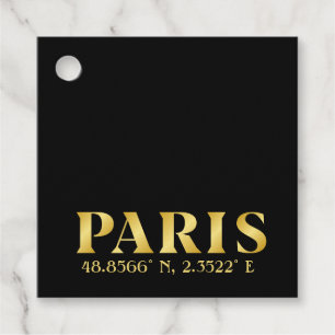 Lux Gold Paris Coordinates Favour Tags