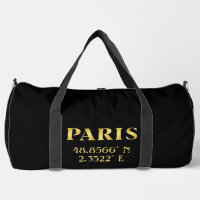 Lux Gold Paris Latitude & Longitude Duffel Bag