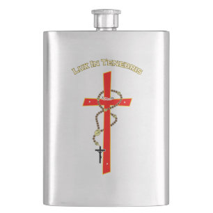 Lux in Tenebris -01 Hip Flask