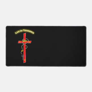 Lux in Tenebris - Rosary Cuz Corona 01 Desk Mat