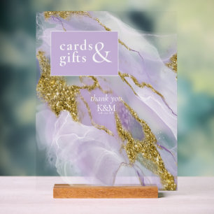 Lux Ink Lavender Abstract ID990 Acrylic Sign