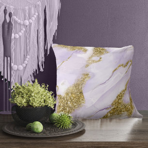 Lux Ink Lavender Abstract ID990 Cushion
