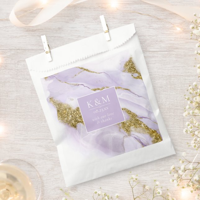 Lux Ink Lavender Abstract ID990 Favour Bags (Clipped)