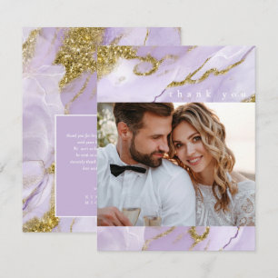 Lux Ink Lavender Abstract ID990 Thank You Card