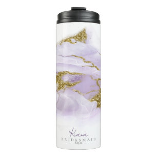 Lux Ink Lavender Abstract ID990 Thermal Tumbler