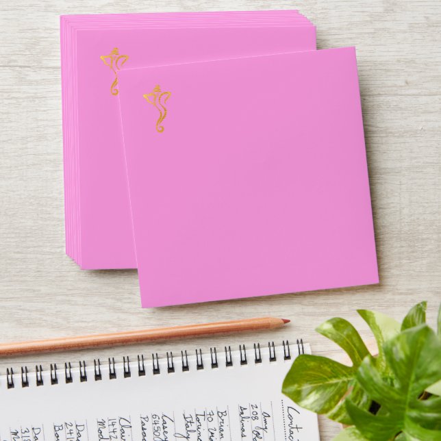 Lux Jewelled Gold Pink Blue Hindu Wedding Ganesh Envelope (Stacked)