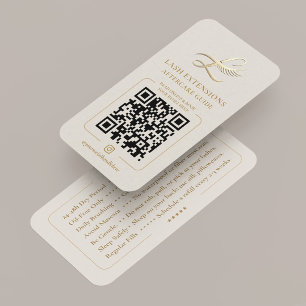 Lux Lash Extensions Aftercare Guide Card