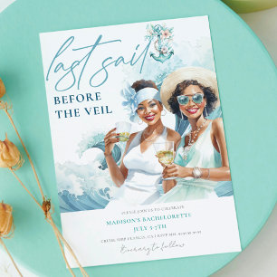 Lux Last Sail before the Veil Cruise Bachelorette  Invitation