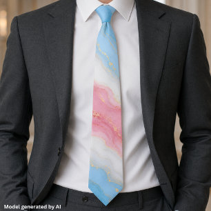 Lux Marble Trans Pride Colours Tie
