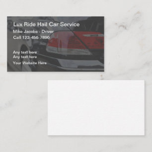 Lux Uber Ride Hailing Taxi Driver Business Card