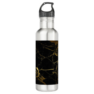 Luxe Black and Gold Marble Texture 710 Ml Water Bottle