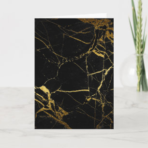 Luxe Black and Gold Marble Texture Card