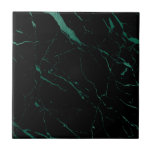 Luxe Black and Green Marble Ceramic Tile<br><div class="desc">A luxe modern motif of marble in unexpected black and green creates interest and intrigue on this ceramic tile. Art and design © 1201AM Design Studio | www.1201am.com</div>